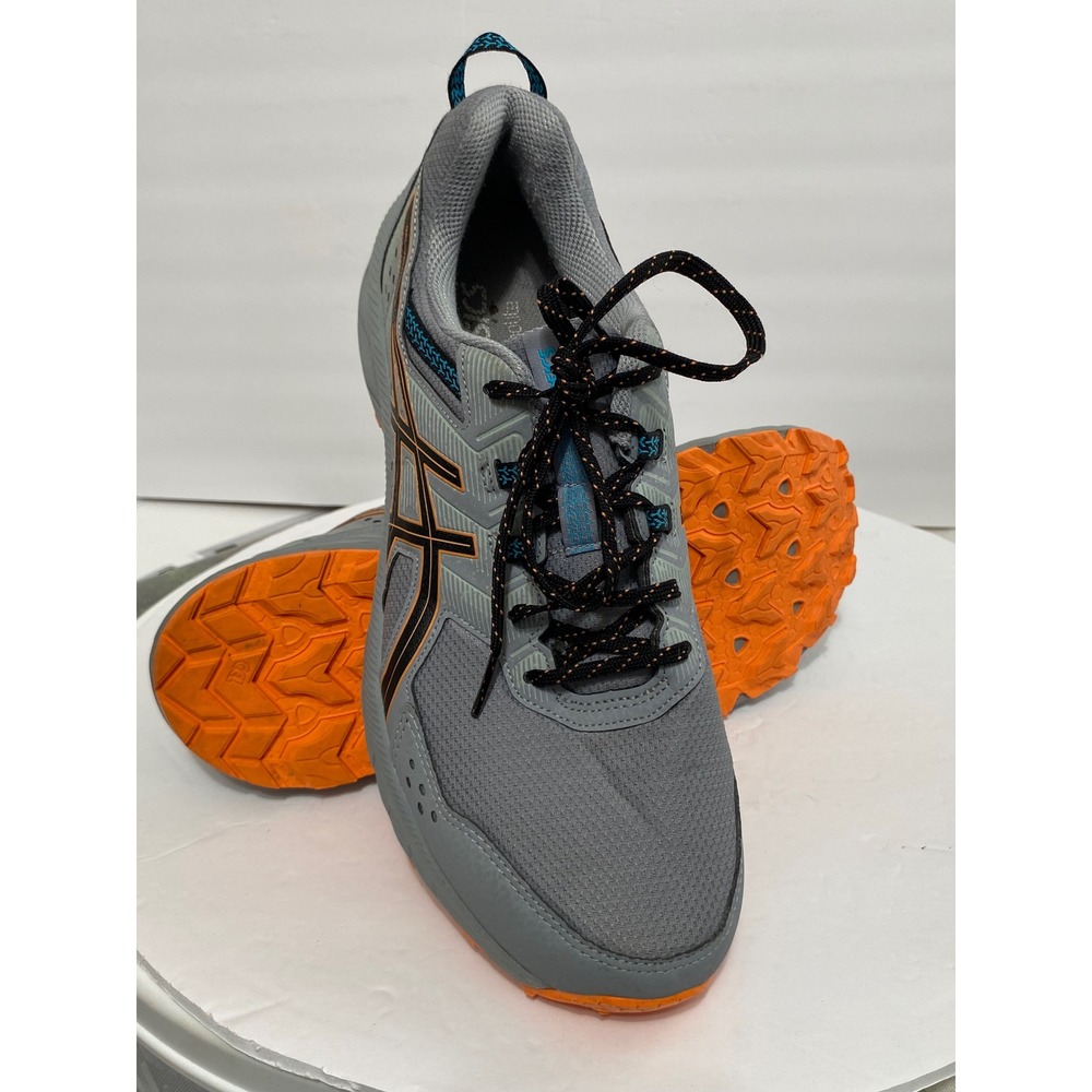 Asics Gel Venture 9 Mens 11.5 Trail Running Shoes Gray Orange 1011B486